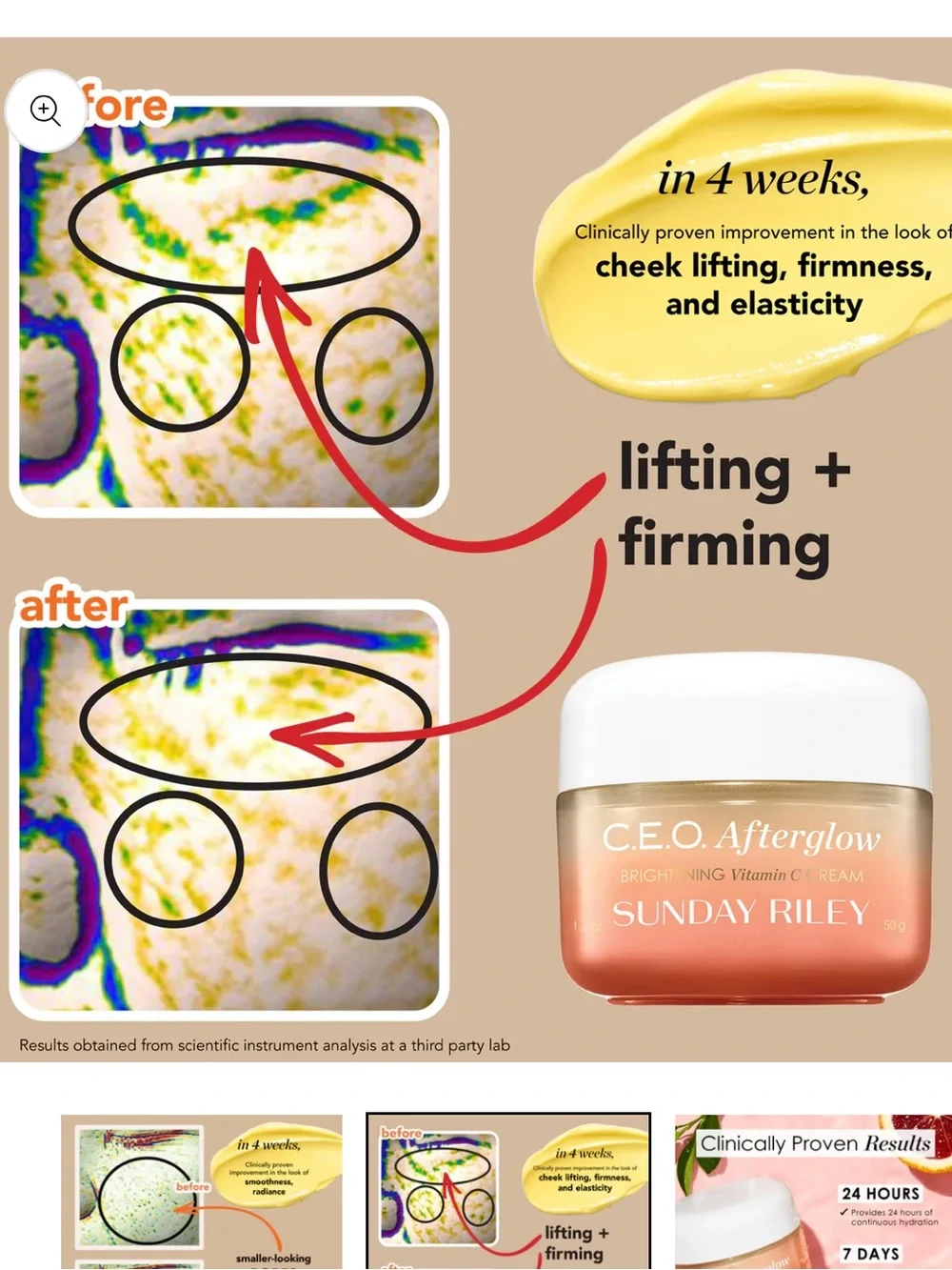 Sunday Riley C.E.O. Afterglow Brightening Vitamin C Gel Cream - 1.7 fl oz NWT - Picture 11 of 16